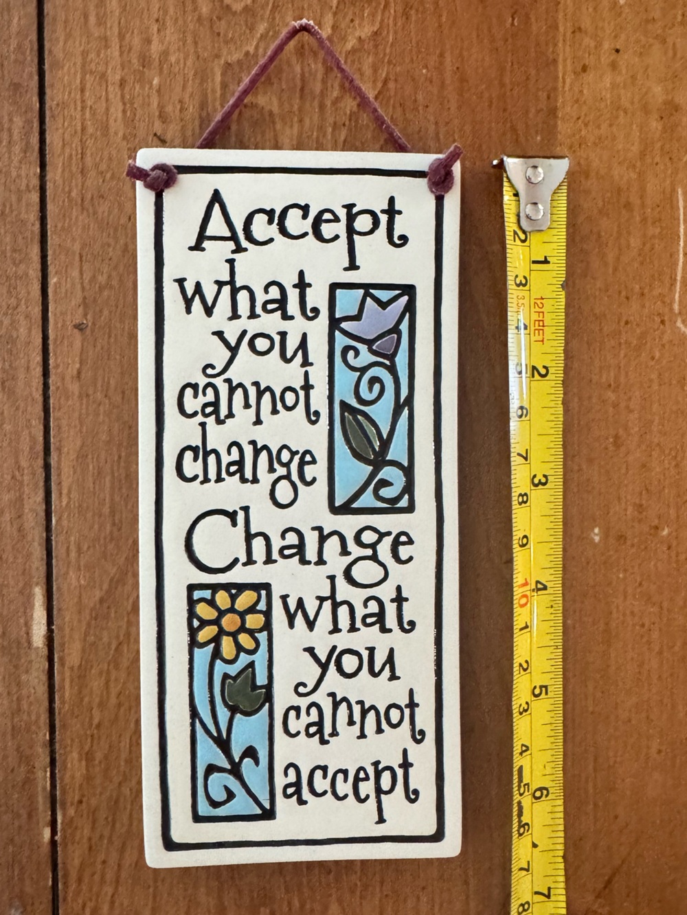 Spooner Creek Michael Macone Etched Clay Ceramic Quote Wall Plaque Tile 2010 - Picture 3 of 5